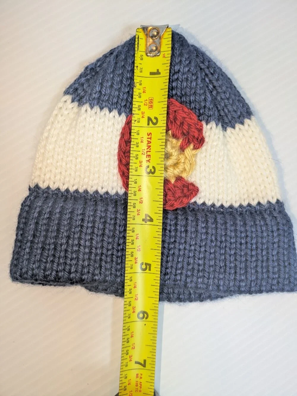 AKINZ Kids Colorado Flag Knit Beanie Hat Navy White Toddler Youth One Size